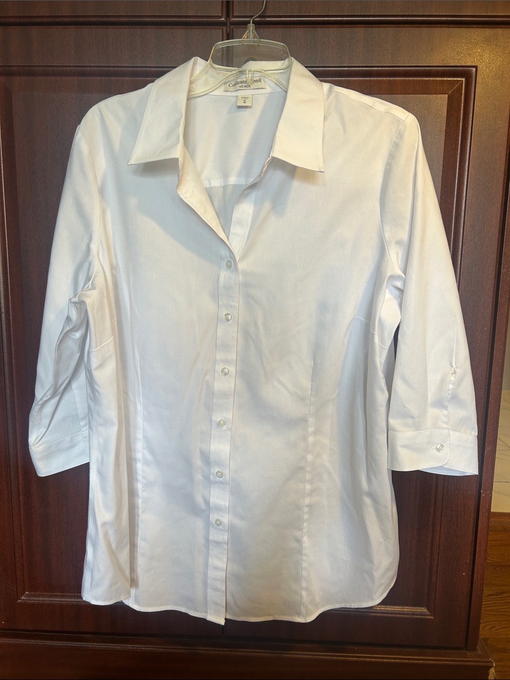 Coldwater Creek White Button-Down Shirt